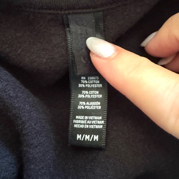 NWT SKIMS Half Zip Crop Cotton Fleece Blend Sweatshirt (M) - Picture 8 of 9